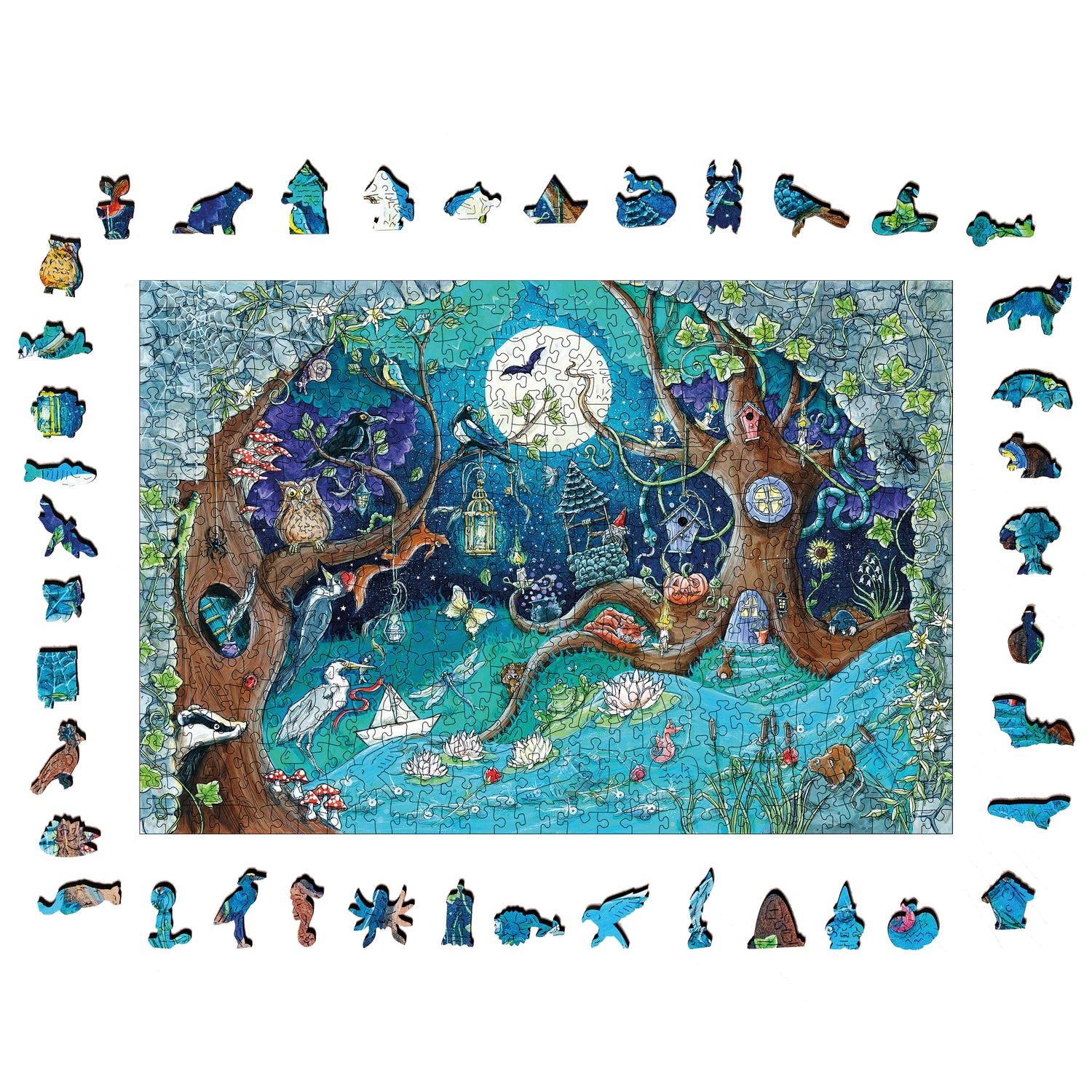Ravensburger Wooden Puzzle 500 pc Fantasy Forest 175161V