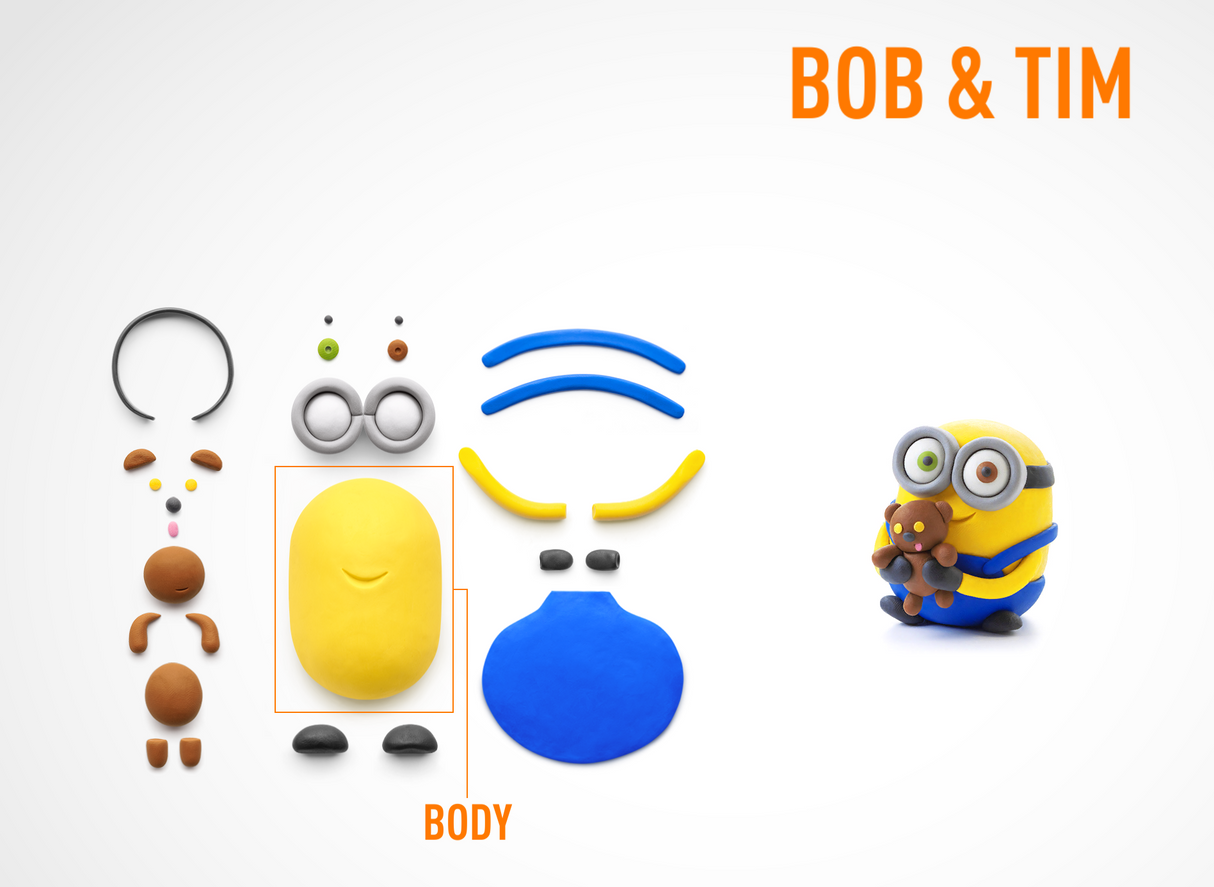 HEY CLAY Modeling Clay Minion Bob & Tim 50177E