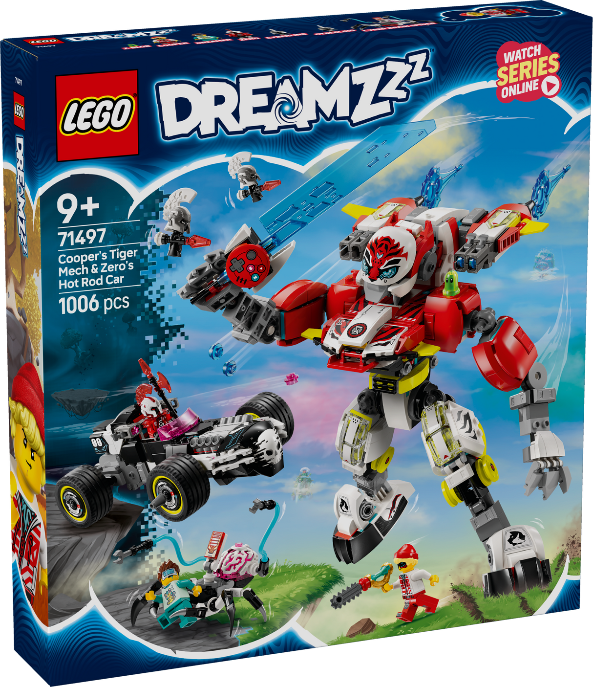 LEGO Dreamzzz Cooper's Tiger Mech & Zero's Hot Rod Car 71497L