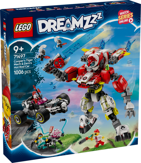 LEGO Dreamzzz Cooper's Tiger Mech & Zero's Hot Rod Car 71497L