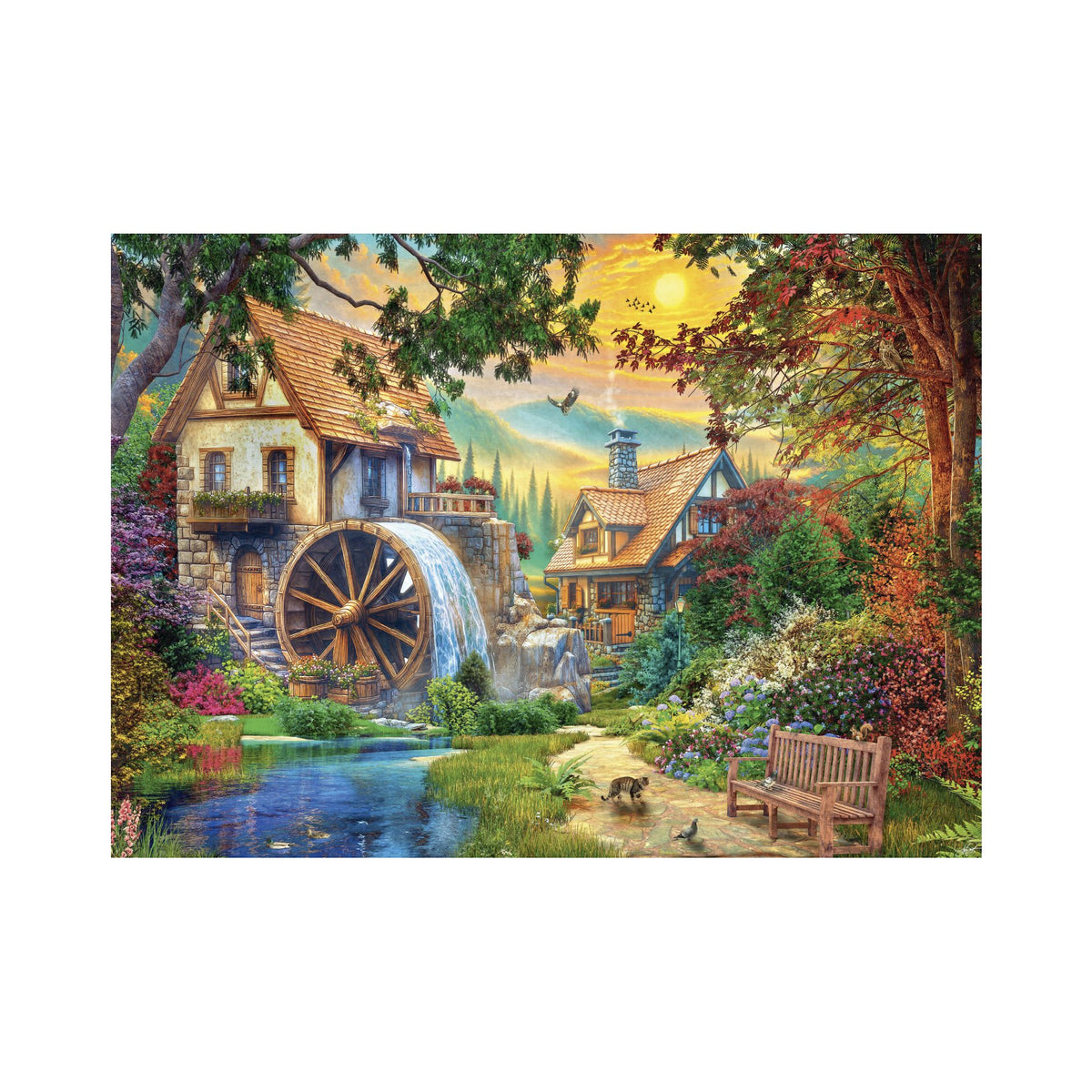 Dino Puzzle 3000 Pcs: Picturesque Mill 56331D