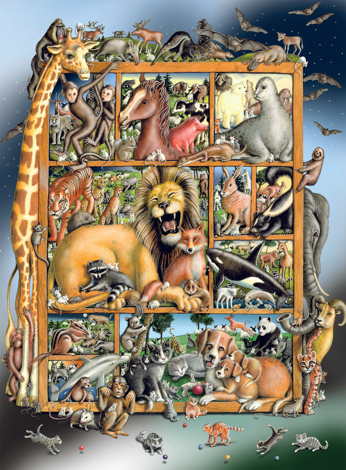Ravensburger puzzle 100 pc Animals on a Picture Frame 12000862V