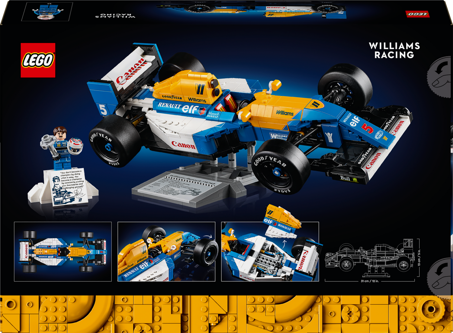 LEGO Icons Williams Racing FW14B & Nigel Mansell 10353L