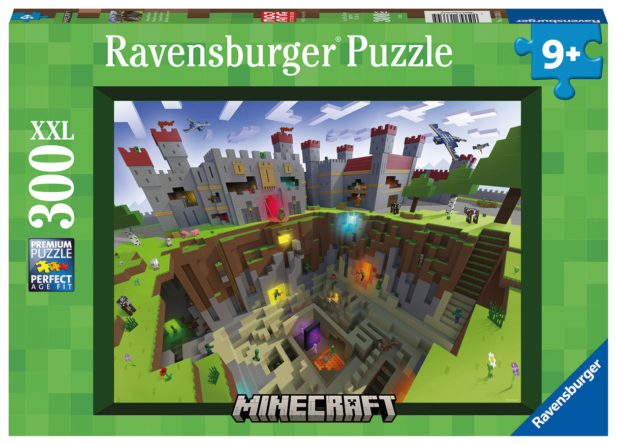 Ravensburger Puzzle 300 pc Minecraft Land Crack 133345V