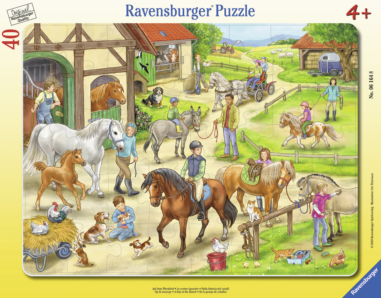 Ravensburger Frame Puzzle 40 pc Horse Farm 061648V