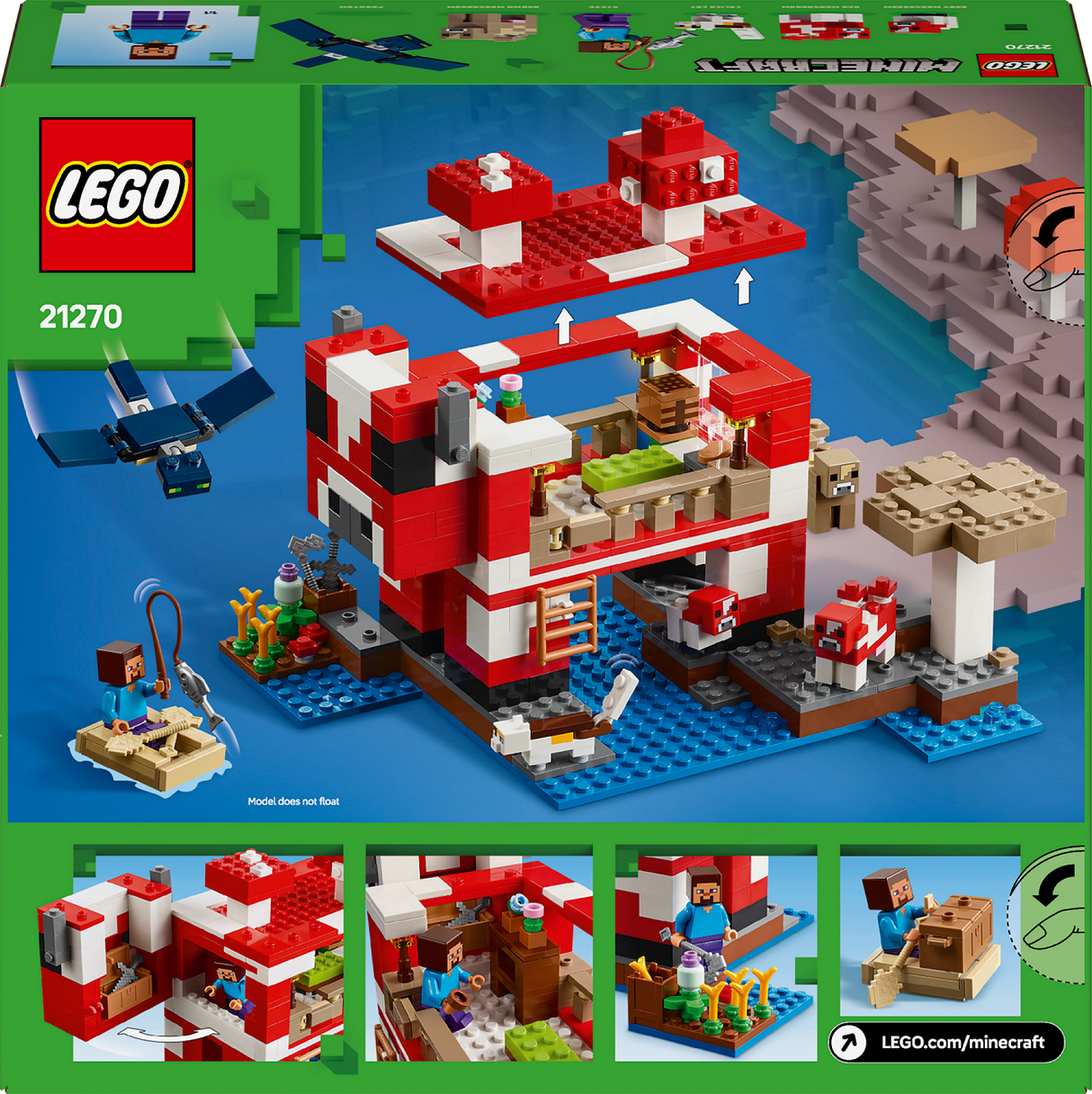 LEGO Minecraft The Mooshroom House 21270L