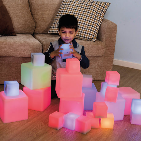 TTS Sensory ICT Glow Construction Blocks EY06793B