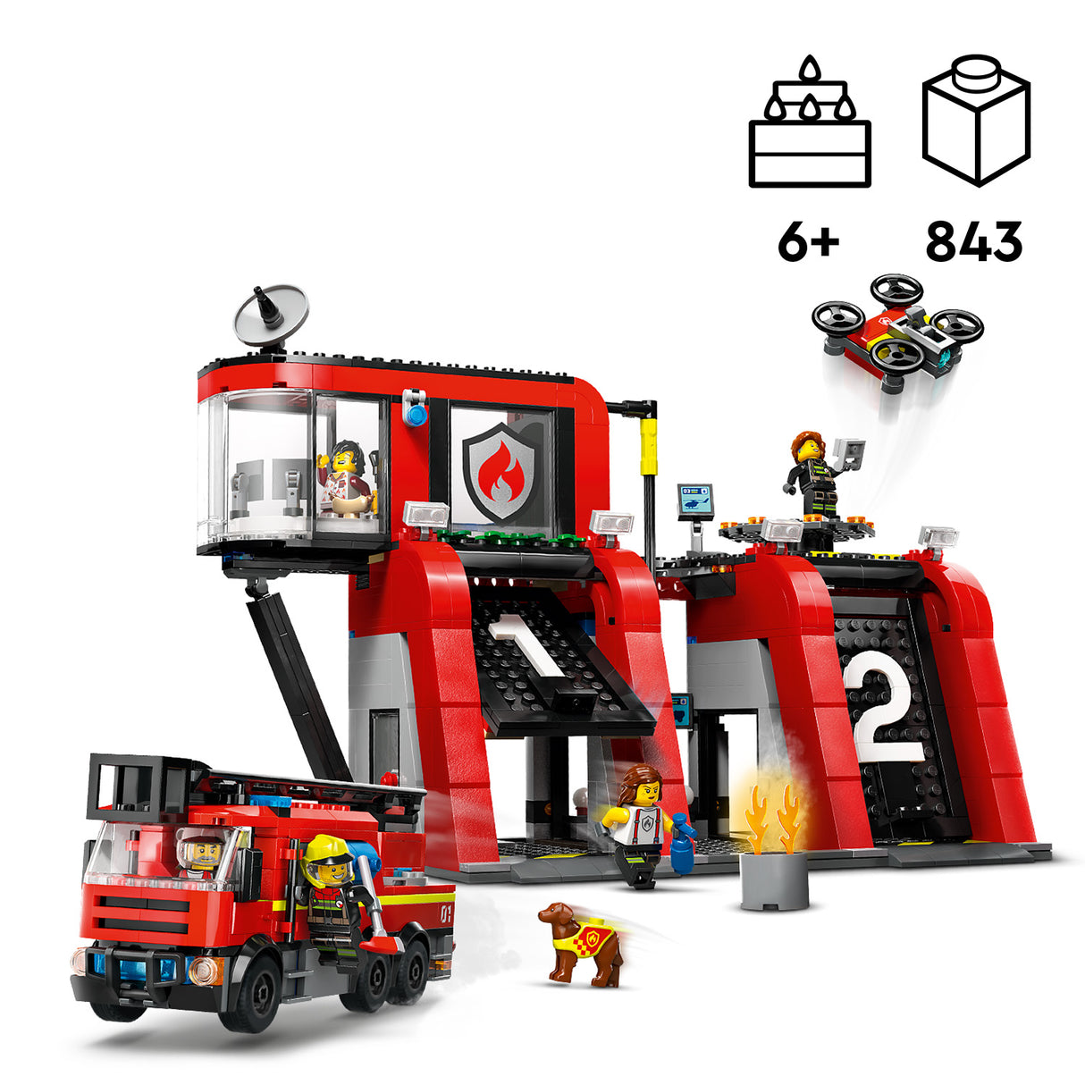 LEGO City Fire Station with Fire Engine 60414L