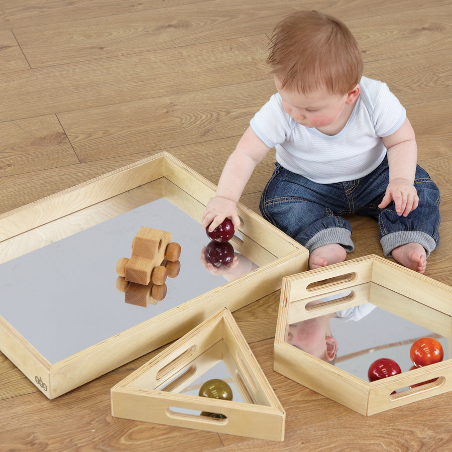 TTS Explorative Sensory Mirror Tray Shapes, 4pk EY01189B