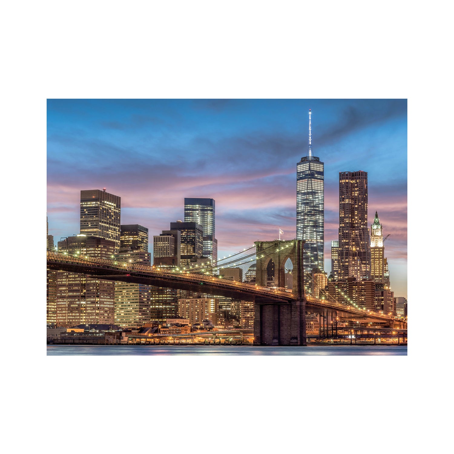 Dino Neon Puzzle 1000 pc Brooklyn Bridge 54133D