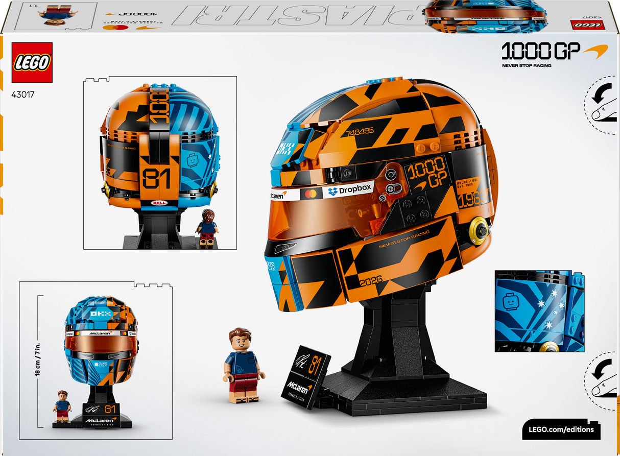 LEGO Editions McLaren Mastercard F1 Team Oscar Piastri Helmet 43017L