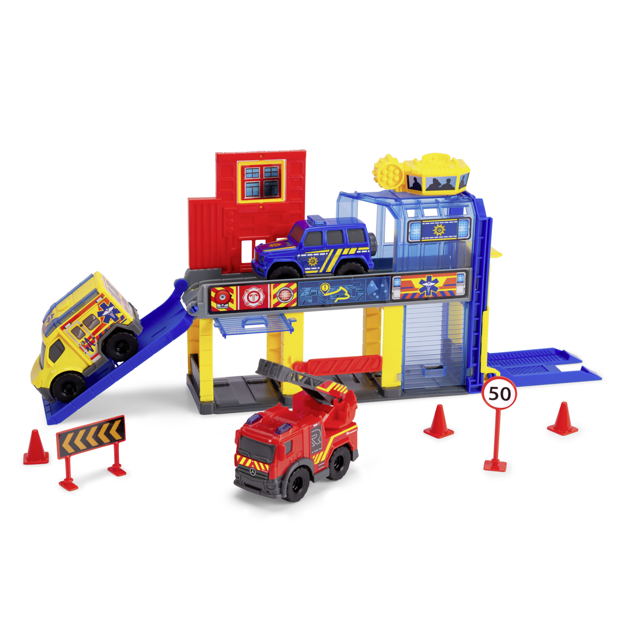 Dickie Toys Emergency Services Station and Vehicle Playset 203713017B