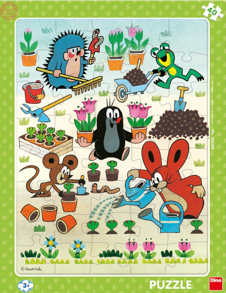 Dino Frame Puzzle 40 pc, Mole Gardener 32228D