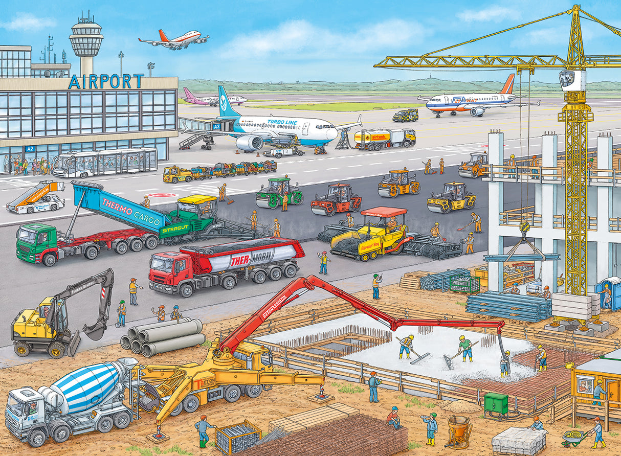 Ravensburger Puzzle 100 pc Constructionsite at the Airport 106240V