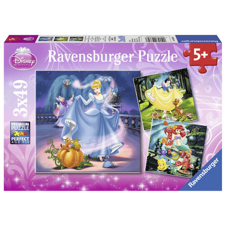 Ravensburger Puzzle 3x49 pc Disney's Cinderella, Snow White & Ariel 093397V