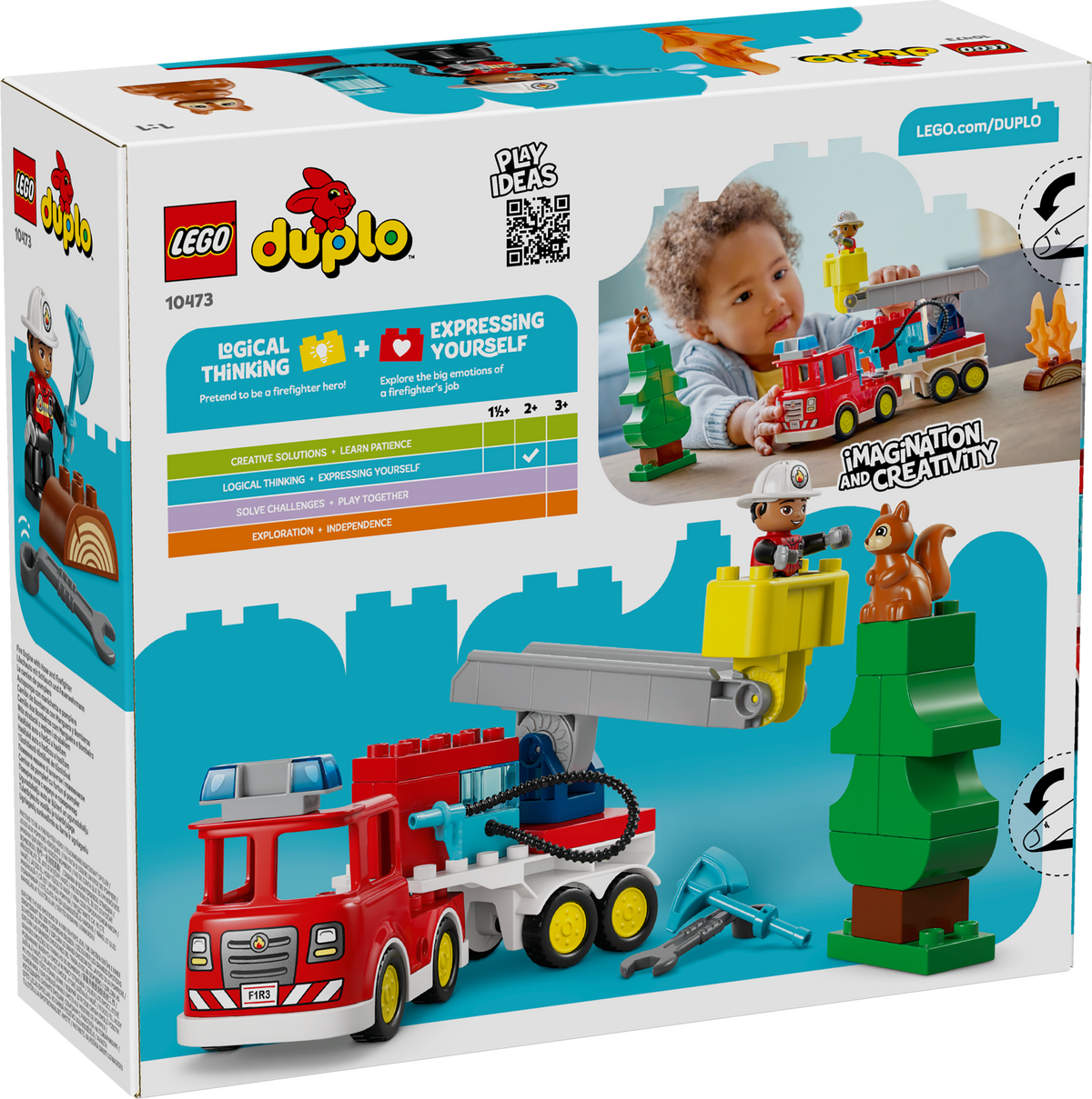 LEGO DUPLO Fire Truck with Hose and Firefighter 10473L