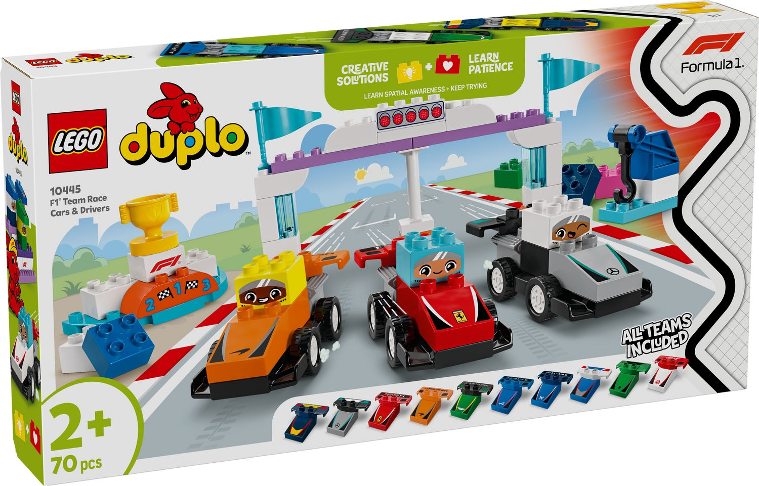 LEGO DUPLO F1 Team Race Cars & Drivers 10445L