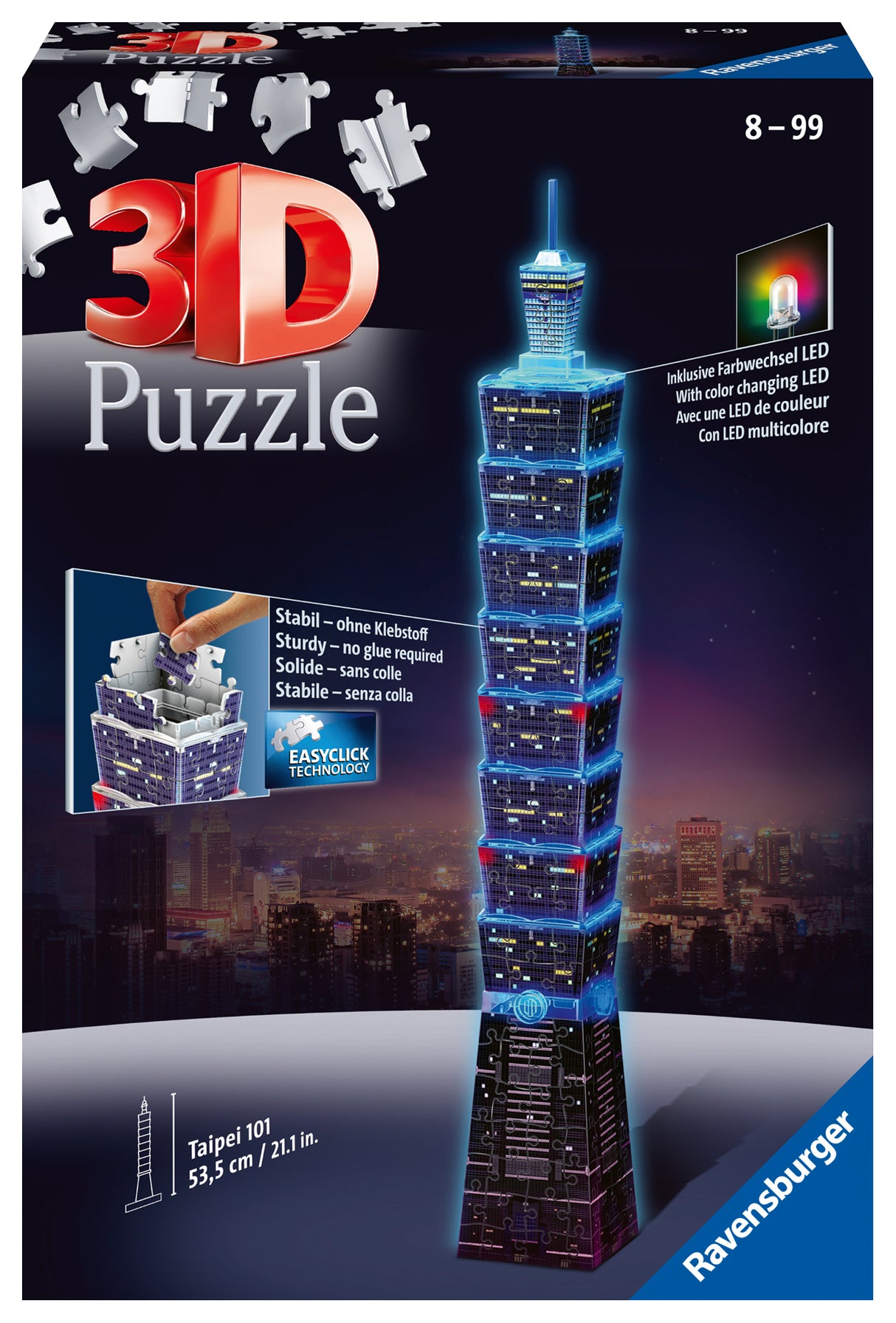 Ravensburger 3D Puzzle Taipei Tower , Night Edition   111497V