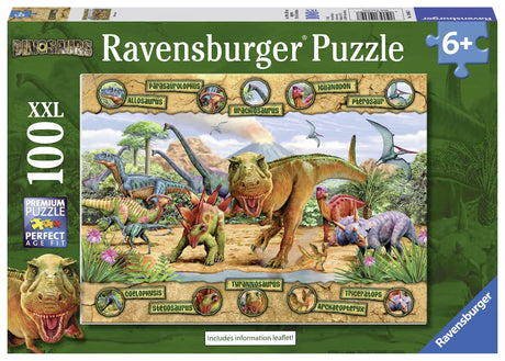 Ravensburger Puzzle 100 pc Dinosaurs XXL 106097V