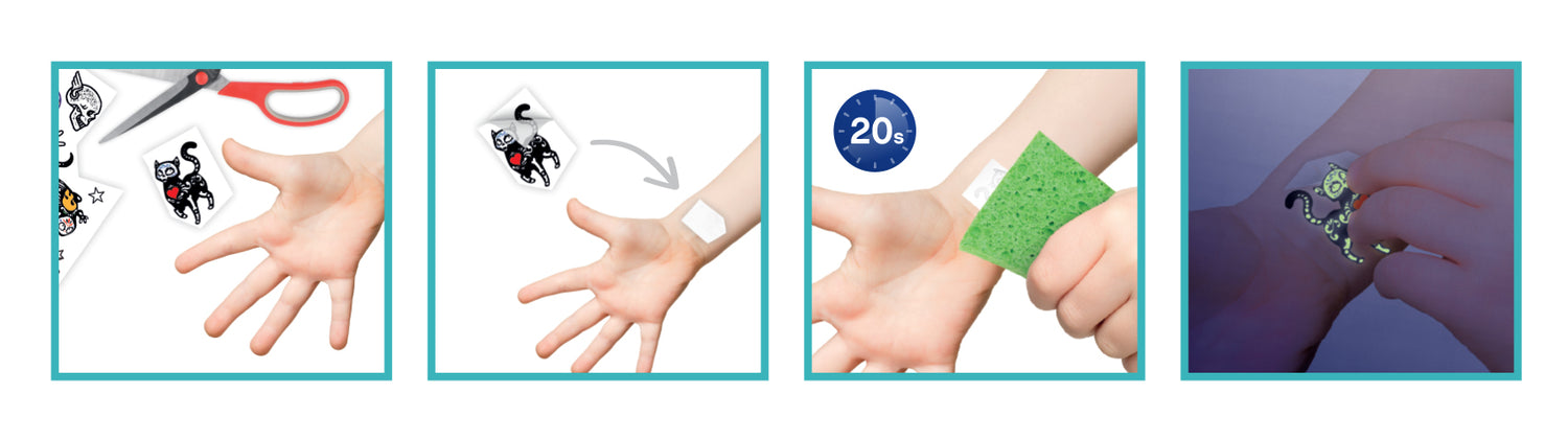 Buki Washable Glow-in-the-Dark Tattoo Set 75 pc TA008I