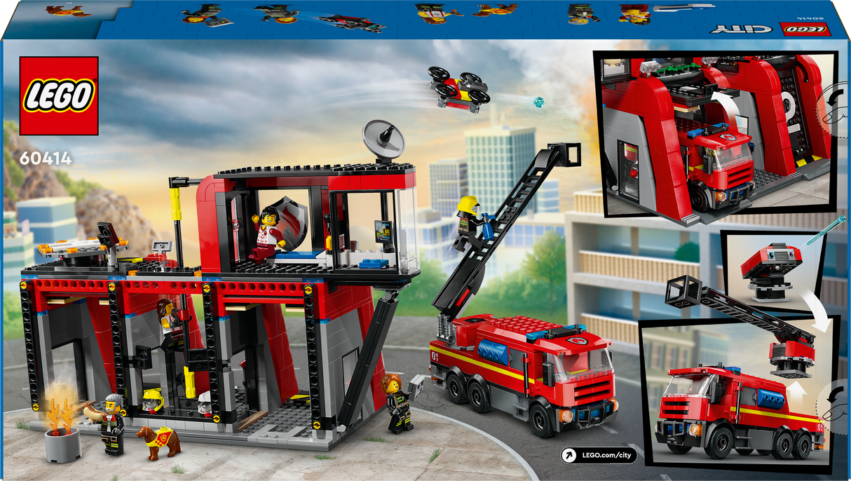 LEGO City Fire Station with Fire Engine 60414L