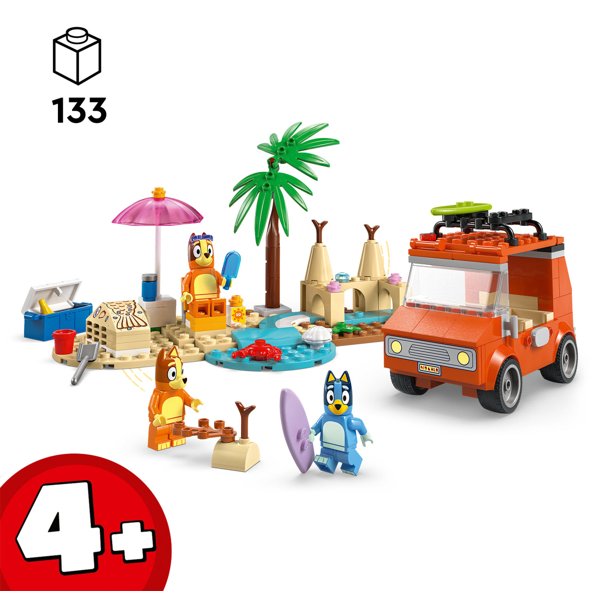 LEGO 4PLUS Bluey's Beach & Family Car Trip 11202L
