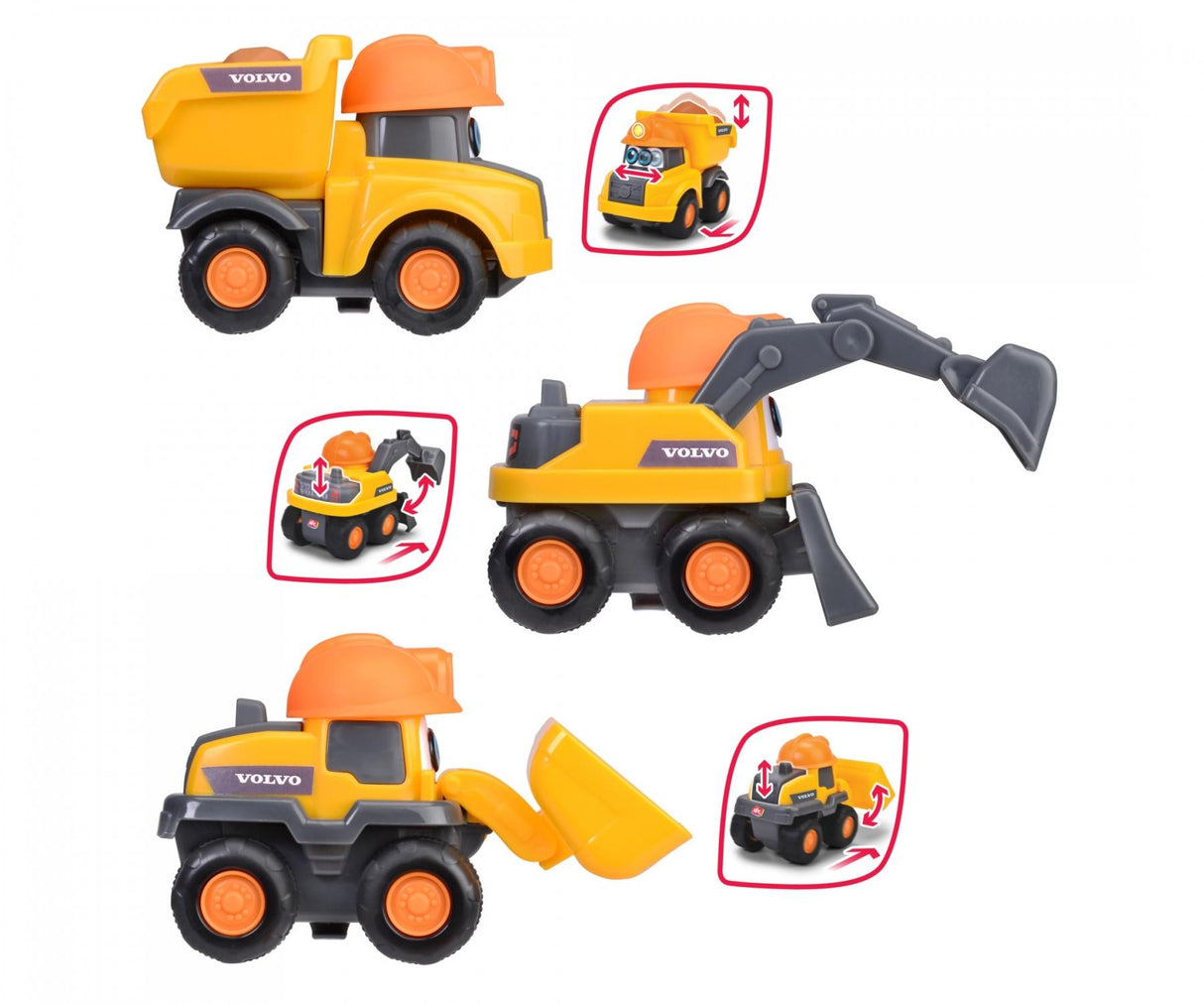 Dickie Toys ABC Construction Vehicle - 3 Different 204112010B
