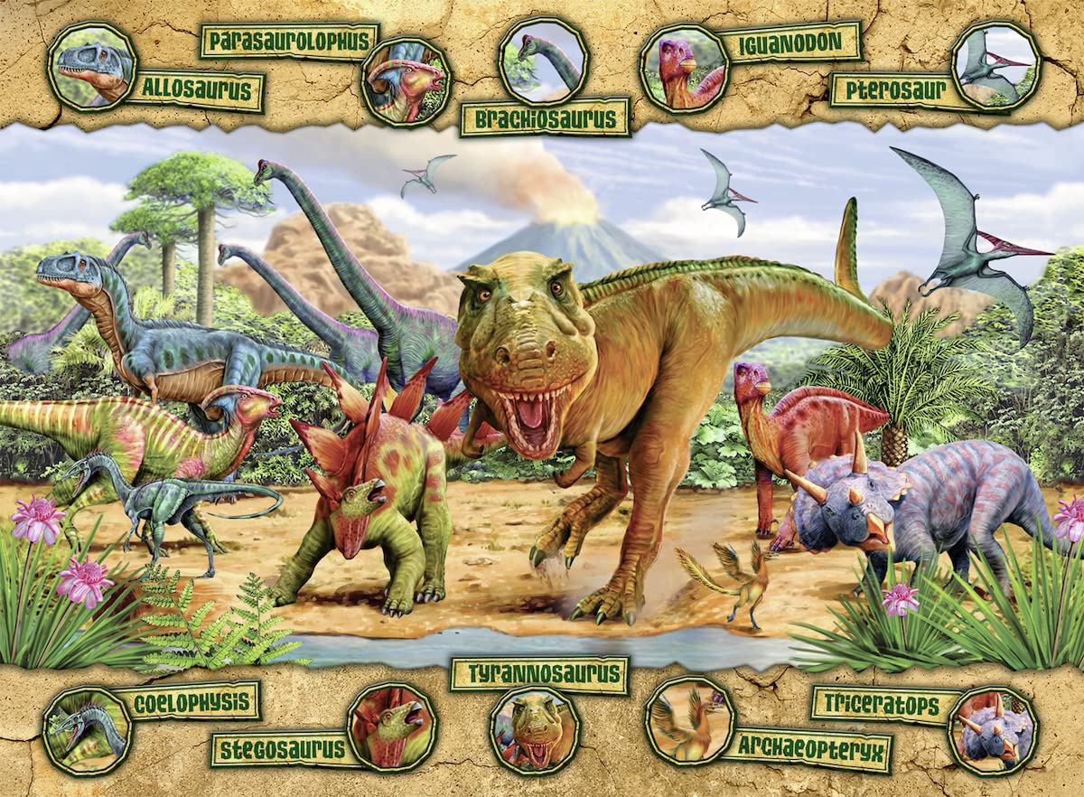 Ravensburger Puzzle 100 pc Dinosaurs XXL 106097V