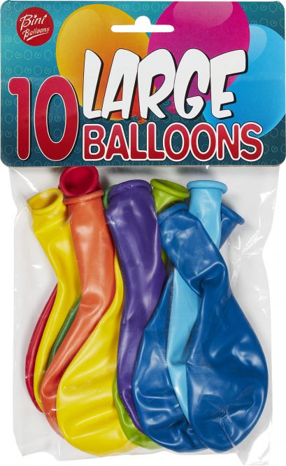 Bini Large Balloons, 10 Pieces 81009H