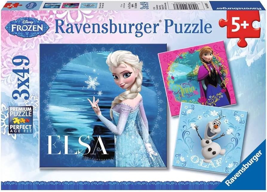 Ravensburger Puzzle 3x49 pc Frozen Elsa, Anna & Olaf 092697V