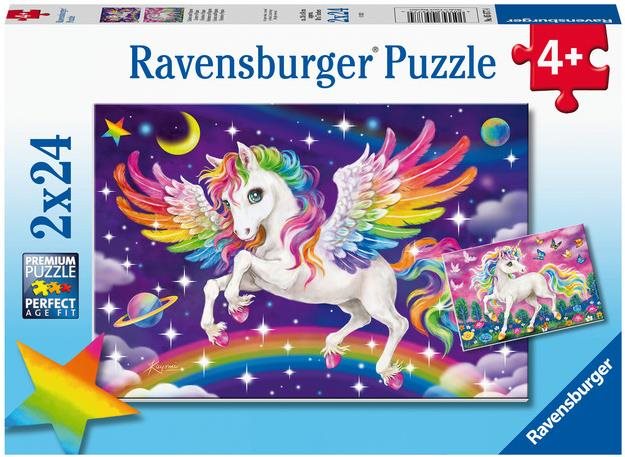 Ravensburger puzzle 2x24 pc Unicorn and Pegasus 056774V