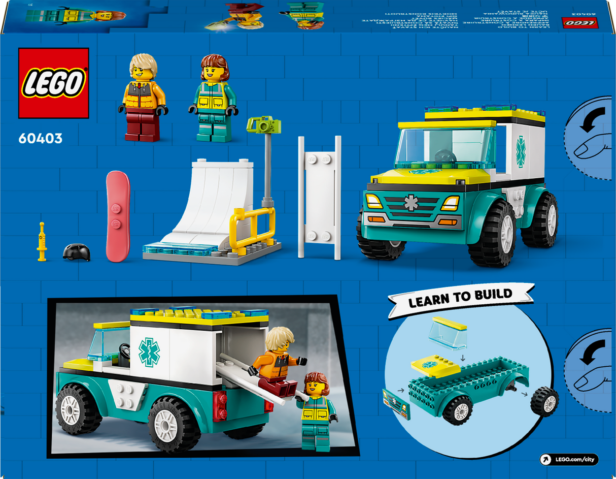 LEGO City Emergency Ambulance and Snowboarder 60403L