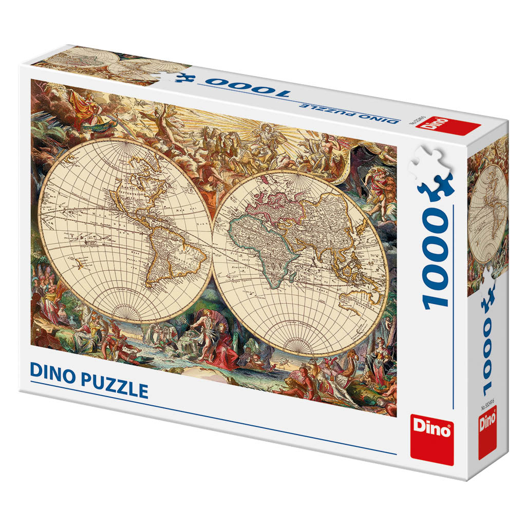 Dino Puzzle 1000 pc Antique World Map 53249D