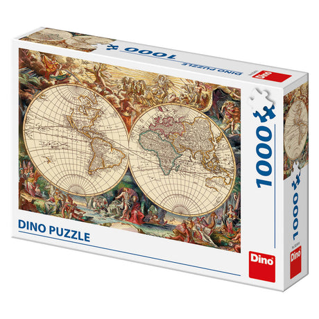 Dino Puzzle 1000 pc Antique World Map 53249D