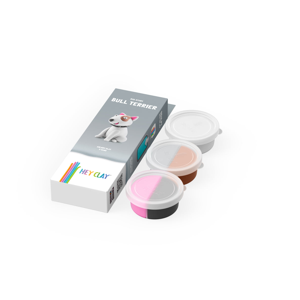 HEY CLAY Modeling Clay Bull Terrier 3 pc
 30119E