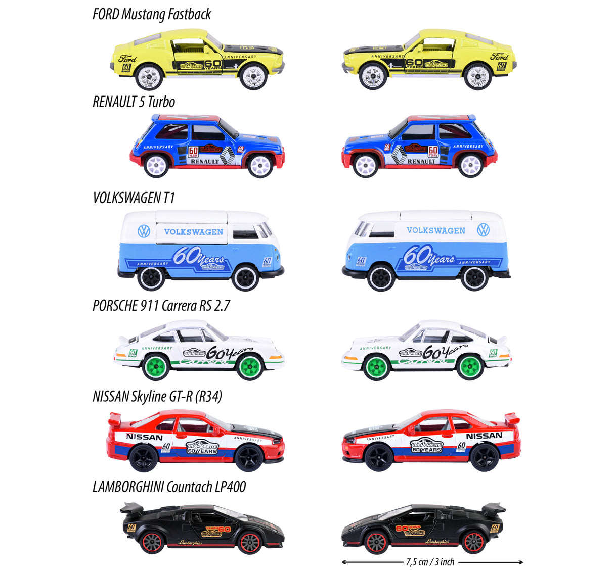 Majorette cars deluxe 60th anniversary collection 212054102B