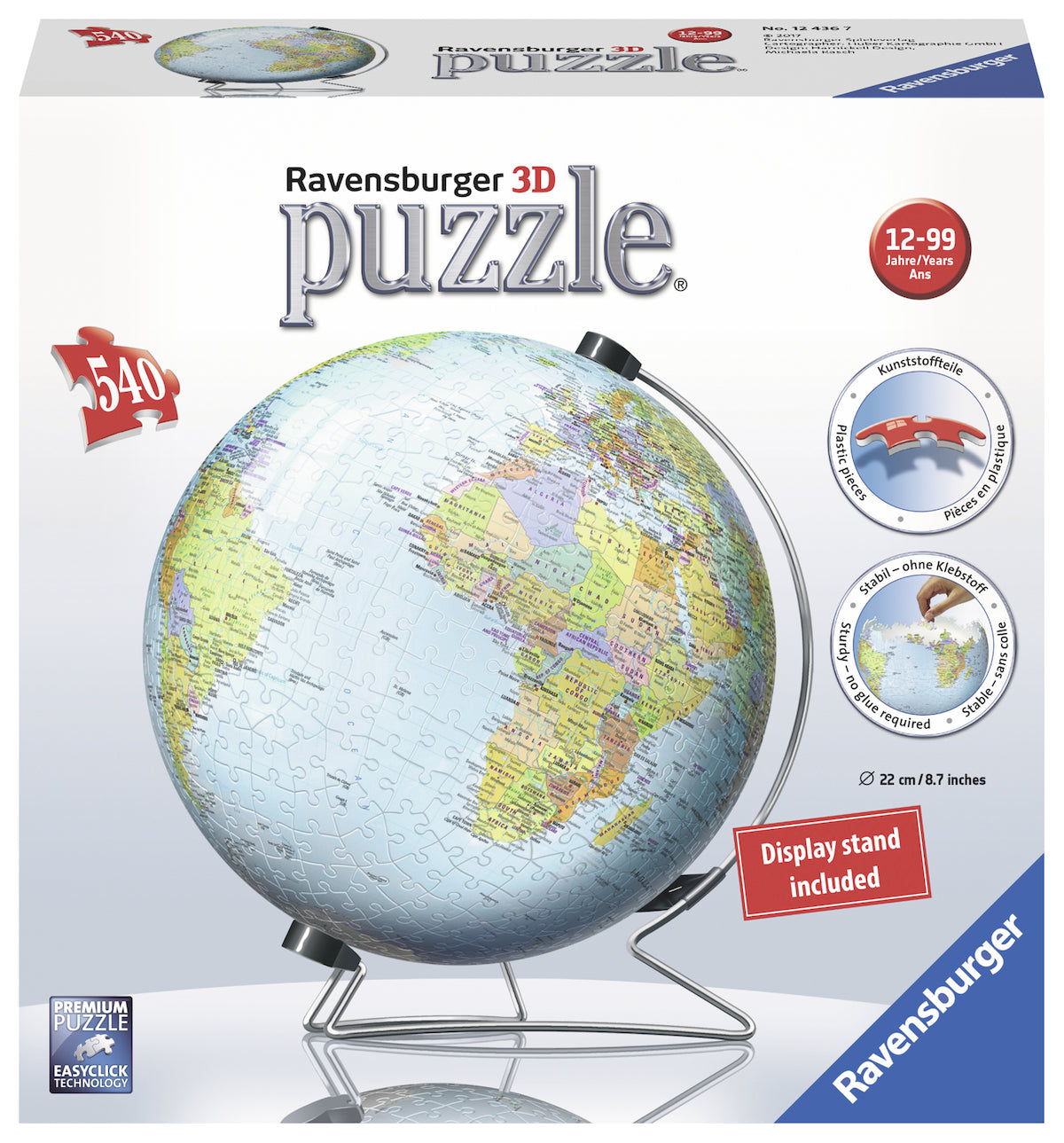 Ravensburger 3D Puzzle Ball 540 pc World Globe 124367V