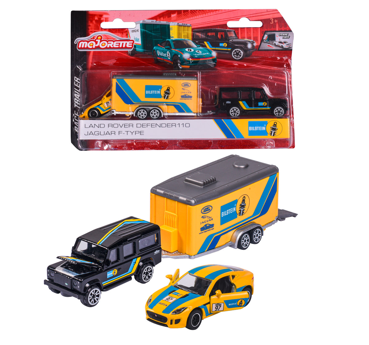 Majorette Racing Car + Trailer 212053111B