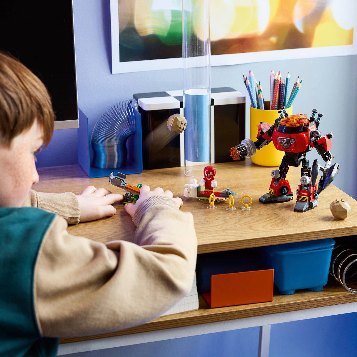 LEGO Sonic Knuckles vs. Dr. Eggman Egg Crusher Mech 77005L