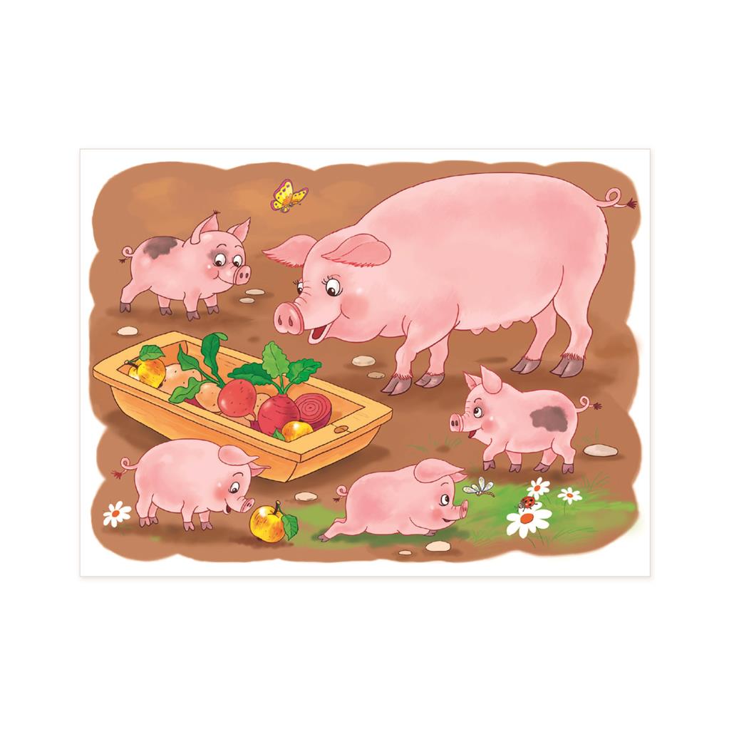 Dino Cube Puzzle 12 pc On The Farm 64136D