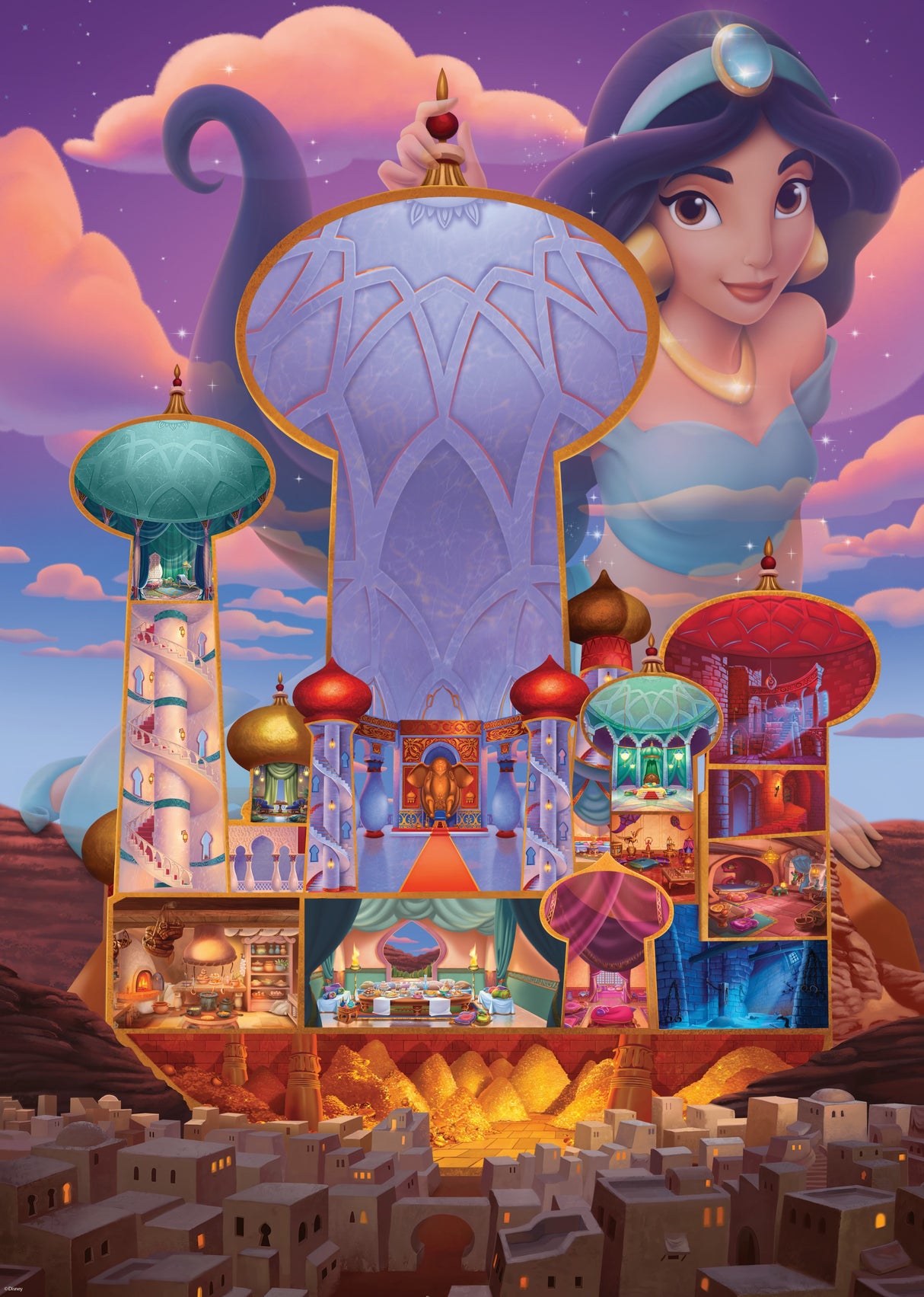 Ravensburger Puzzle 1000 Pc Jasmine Castle 173303V