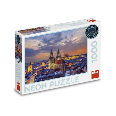 Dino Neon Puzzle 1000 Pieces: View On Prague Castle 54135D