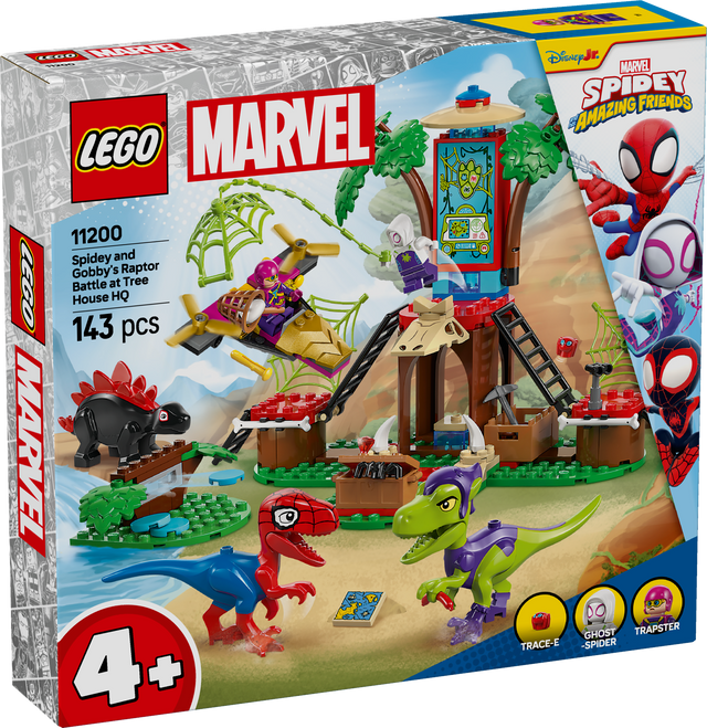 LEGO Spidey and Gobby's Raptor Battle at Tree House HQ 11200L