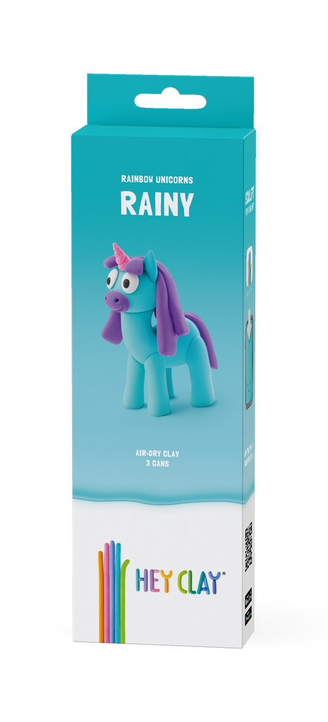 HEY CLAY Modeling Clay Unicorn Rainy 3 pc 30140E