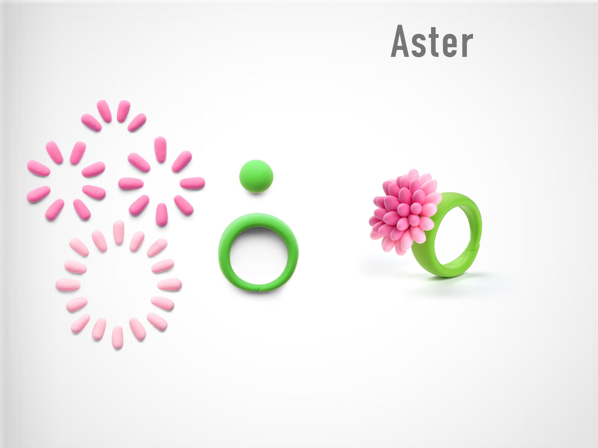 HEY CLAY Modeling Clay Rings Flower  31001E