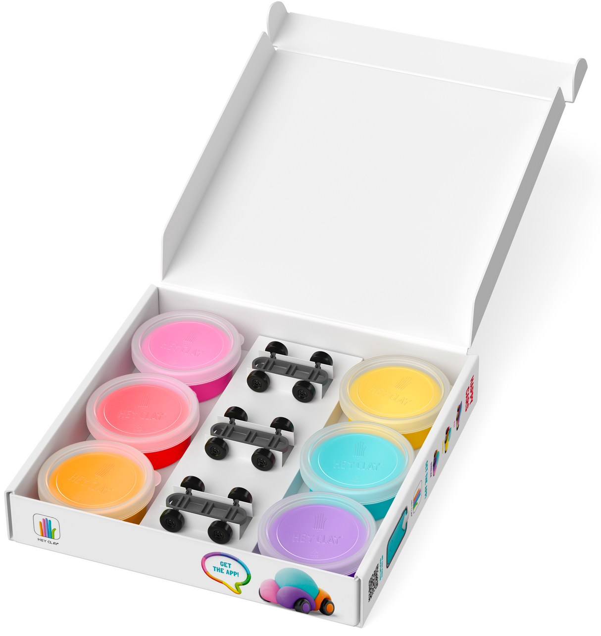 HEY CLAY Modeling Clay Happy Cars with Wheels 60902E
