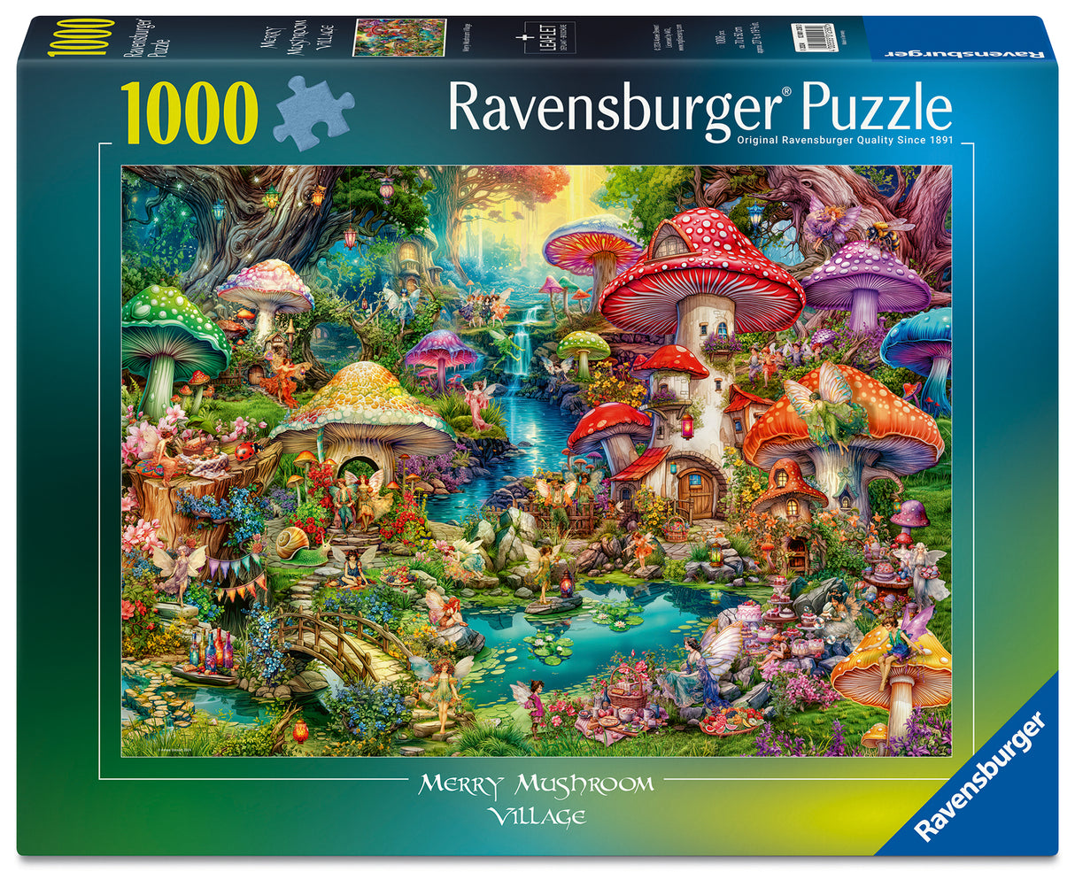 Ravensburger Puzzle 1000 Pieces: Merry Mushroom Village 12001258V