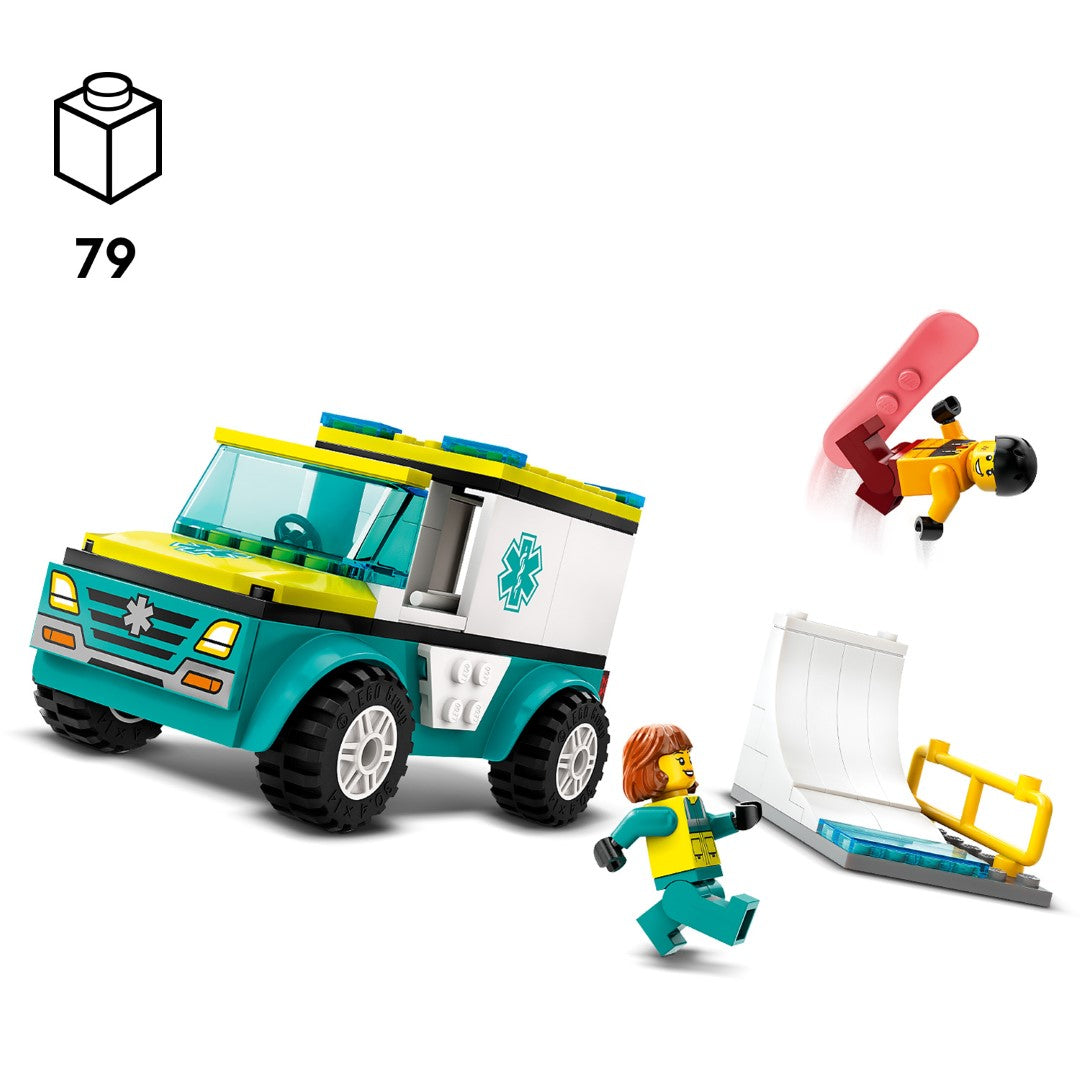 LEGO City Emergency Ambulance and Snowboarder 60403L