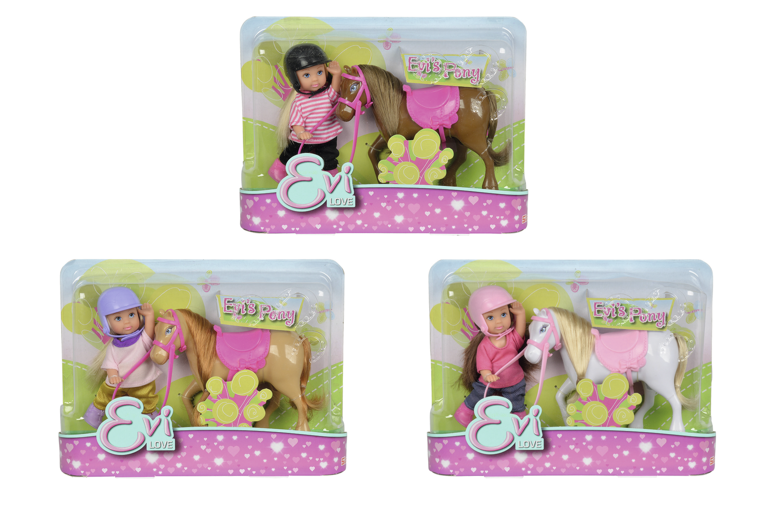 Simba Doll Evi With A Horse 3 Different 105737464B