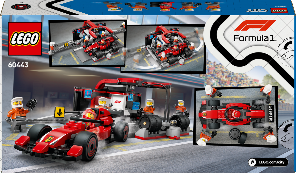 LEGO City F1 Pit Stop & Pit Crew with Ferrari Car 60443L